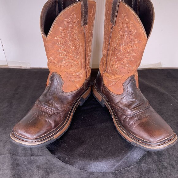 Boys/Men's  Rocky Size 6 Two Toned Brown/Tan Western Cowboy Boot, In very good - Picture 8 of 10